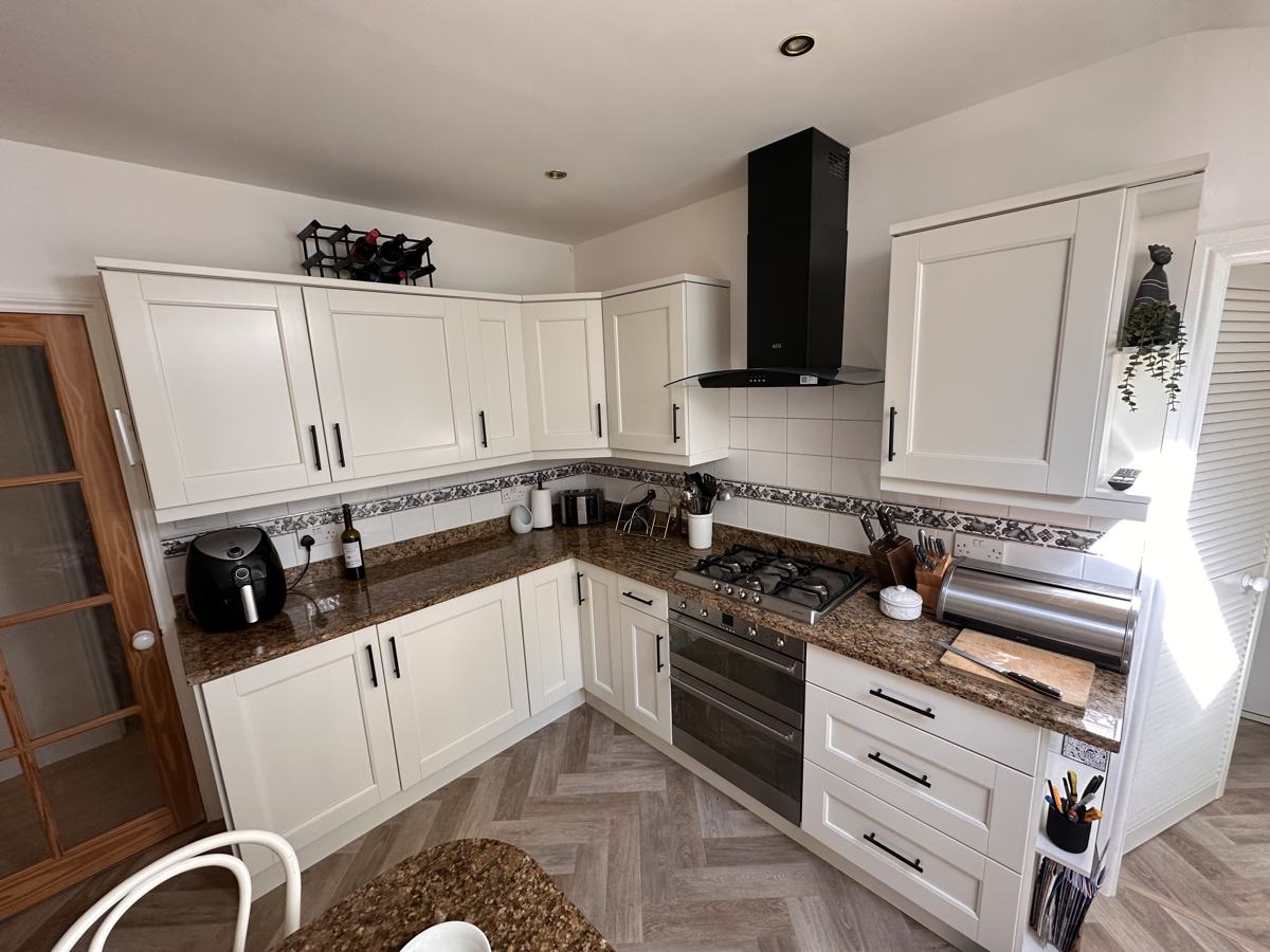 Dobcross kitchen after: white units