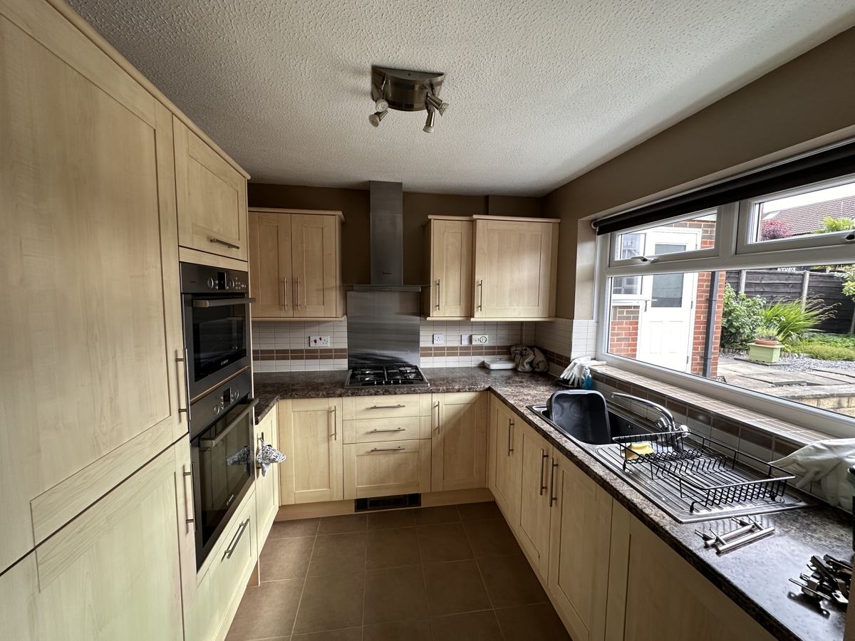 Royton kitchen before: solid timber units
